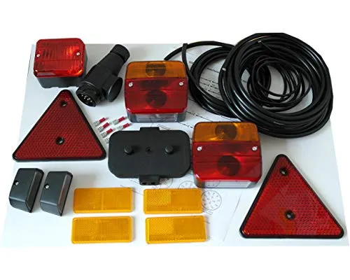 Anhängerbeleuchtung Set mit 13-poligem Stecker