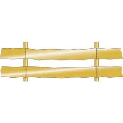 T & J Zaunbrett Bonanza Sägerauh 250 cm Grün von T&J