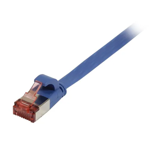 Patchkabel RJ45, CAT6 250Mhz, 0.25m blau, FTP(U/FTP), TPE(Superflex), Flach