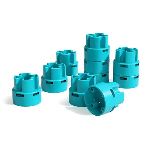 HABA Kullerbü Konstruktions-Set Höhenretter – Ergänzungsset für Kullerbü Bahnen – 10 Säulenerhöher – Anpassbar & Stapelbar – Kreative Aufbauabenteuer – 2012254001