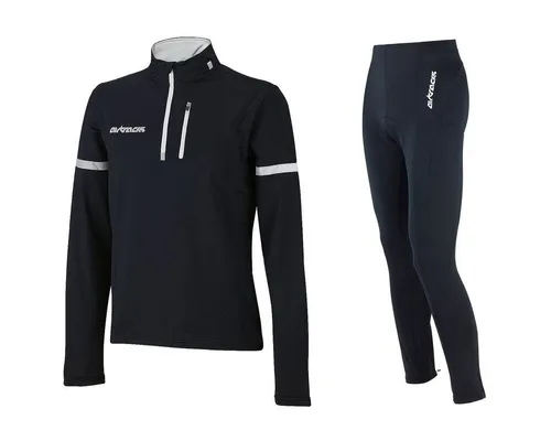 Airtracks Fahrradhose Herren Thermo Radtrikot Set (Fahrradtrikot Set, 2-tlg., Fahrradhose lang + Fahrradtrikot Langarm für Herbst-Winter) » S M L XL XXL XXXL «