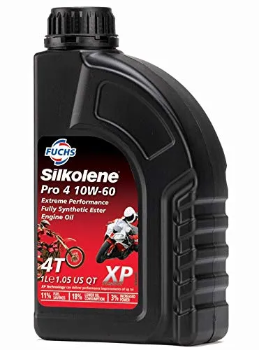 Motoröl vollsynthetisch SILKOLENE PRO 4 (Plus) SAE 10W-60 XP, Motorrad Motorenöl 1Ltr Flasche
