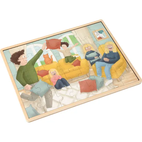 EDUPLAY 120787 Puzzle Kissenschlacht Patchwork
