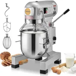 VEVOR Küchenmaschine Standmixer 1100W - Küchenmaschine mit 28,5L Kapazität, ideal für große Teigmengen und professionelle Anwendungen – leistungsstark und energieeffizient.