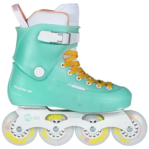 Powerslide Inlineskates Zoom Baby Blue 80 - Inliner für Street-Skating, mit herausnehmbarem Innenschuh und stabilisierender Schaftmanschette. Ideal für sportliche Fahrten, für Nutzer bis 100 kg, Größe 41/42.