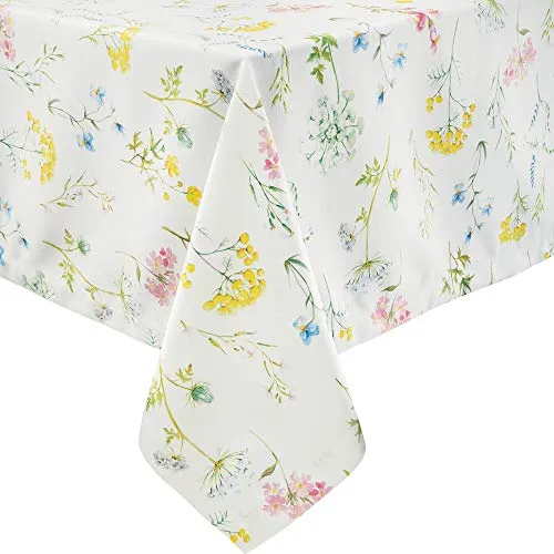 Erwin Müller Tischwäsche, Tischdecke Blumen-Wiese bunt Größe 130x170 cm - hohe Strapazierfähigkeit, mit Kuvertsaum