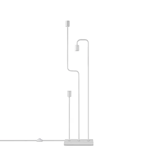 Paco Home Tischlampe Stehlampe Vintage E27 - Standleuchten & Deckenfluter – Diese stilvolle Stehleuchte kombiniert modernes Design mit edlem Holz und bietet Platz für zwei E27-Leuchtmittel, ideal für ein gemütliches Ambiente.