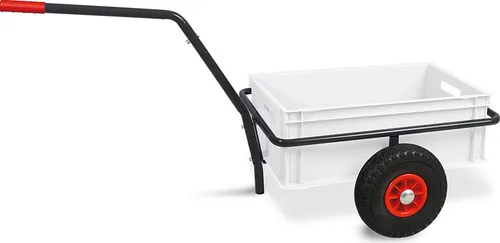 Robuster Handwagen in Anthrazit mit 45L Kasten von BRB Lagertechnik
