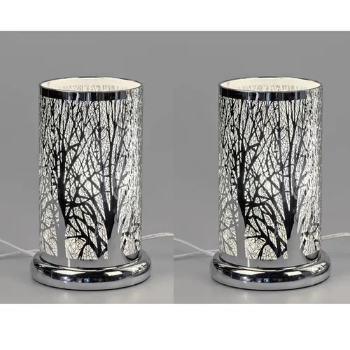 2er Set Tischlampen LEBENSBAUM H. 24cm mit Touchfunktion von formano
