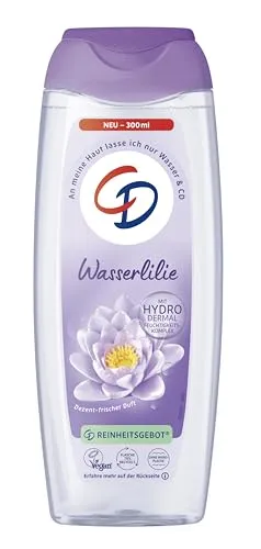 CD Dusche 'Wasserlilie' | Duschgel mit Wasserlilien-Extrakt | Feuchtigkeitsspendendes Pflegeprodukt für empfindliche Haut | mit Hydro-Dermal-Komplex | ohne Mikroplastik & vegan | 300ml