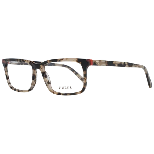 Guess Brillengestell GU50068 54056 braun - Vollrand Brillenrahmen aus hochwertigem Kunststoff, stilvolles rechteckiges Design in Braun, ideal für modebewusste Träger.