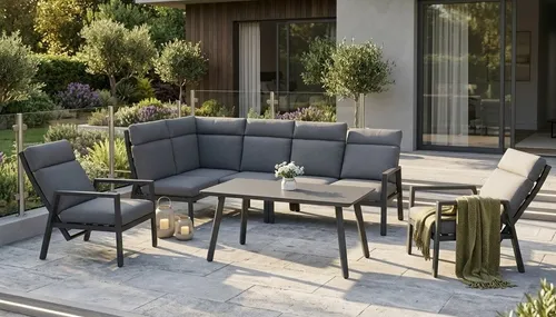 Produktbild Gardissimo LUGANO Alu Ecklounge Gartenmöbel Sitzgruppe