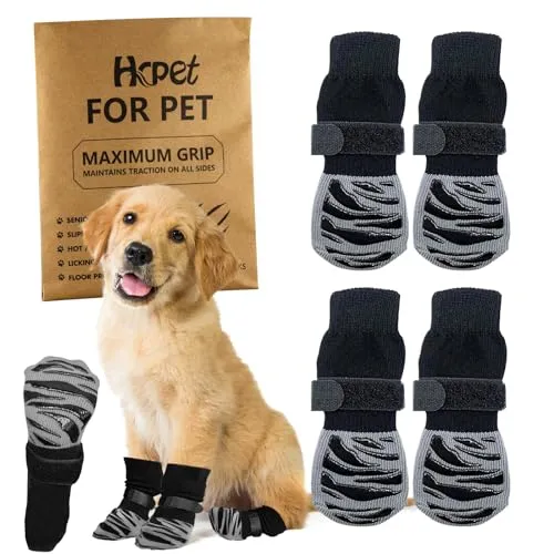 Anti-Rutsch-Socken Für Hunde, Socken Für Gehwege, Warm/Kalt, Pfotenschutz Gegen Lecken und Rutschen, Ideal Für Hund Paw Schutz (XS)