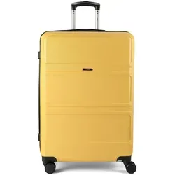 Benzi 5739 Trolley L 72 cm mit 4 Rollen in Gelb - Robuster 72 cm Trolley mit 4 Rollen für müheloses Reisen, viel Stauraum und stylisches Design in auffälligem Gelb.
