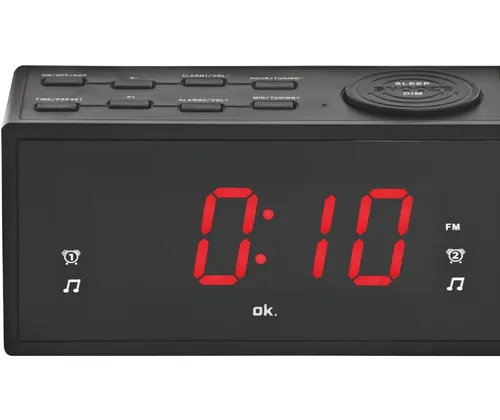 OK. OCR 310 Radio-Wecker – FM, Schwarz