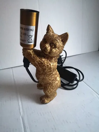 Clayre & Eef Tischlampe Katze in gold von Clayre & Eef