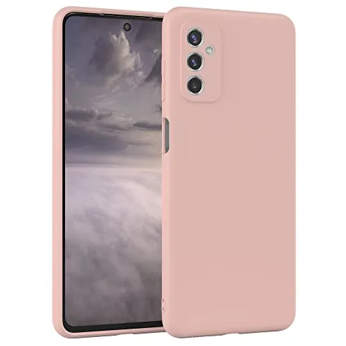 EAZY CASE - Silikonhülle für Galaxy M52 5G Hülle Silikon Case Rosa weich stoßfeste Handyhülle Schutzhülle mit Kameraschutz Dünn Premium Schutz Cover TPU Phone Bumper in Pastell Altrosa Matt