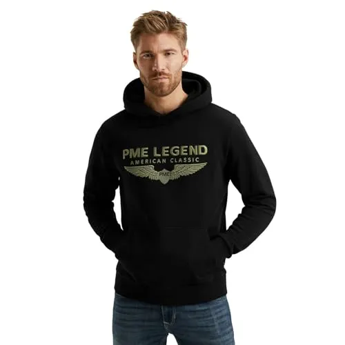 PME Legend Herren Kapuzenpullover Hoodie Soft Terry mit Logo - Stylischer Hoodie von PME Legend für Herren im Regular Fit. Aus 80% Baumwolle gefertigt, bietet er hohen Tragekomfort und passt ideal zu Jeans für einen lässigen Look.