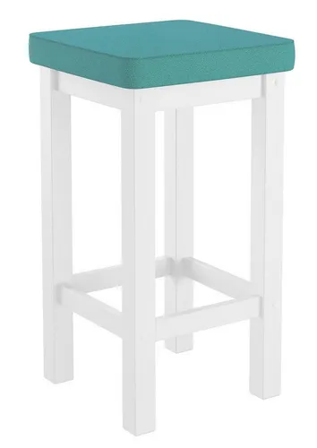 ERST-HOLZ Arbeitshocker - Hochwertiger Holzhocker in verschiedenen Polsterfarben - Drehhocker aus massivem Kiefernholz, gepolstert in stilvollen Farben. Ideal für Frühstücksbar oder Küchentresen, stabil und leicht zu montieren.