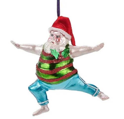 Giftcompany Christbaumschmuck Christbaumschmuck Yoga Santa Krieger Haltung