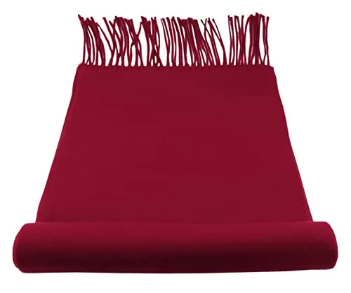 TigerTie Designer Schal in weinrot rot dunkelrot einfarbig Uni - Cashmink