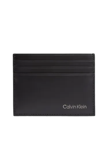 Calvin Klein Herren Geldbeutel Smooth Cardholder aus Leder, Schwarz - Herren-Geldbörsen: Stilvolles Kartenetui mit 6 Fächern aus 100% Leder, ideal für Ordnung und modernes Design im Alltag.