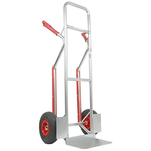 HBH Profi Sackkarre Alu 200kg mit Luftreifen in silber von HBH