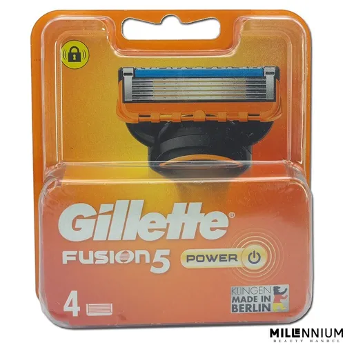 Gillette Fusion5 Power 4-Pack Rasierklingen / Ersatzklingen OVP - Made in Berlin