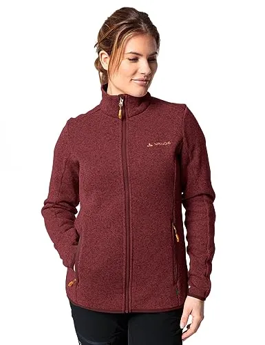 VAUDE Damen Fleece Jacke Rienza Jacket IV, angenehm warm und strapazierfähig, atmungsaktiv, brick, 36