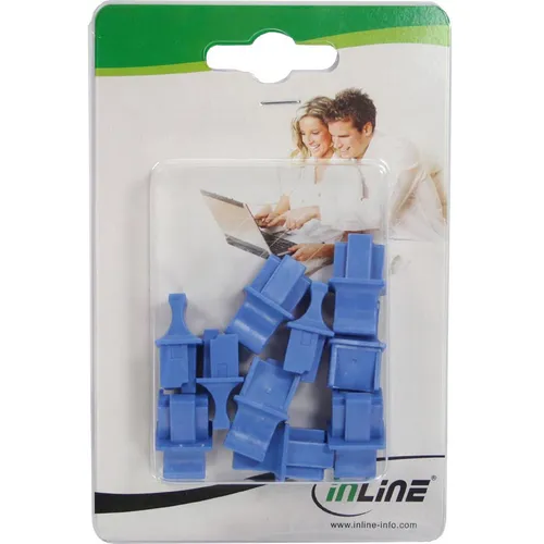 InLine Staubschutz für RJ45 Buchse Farbe: blau 10er Blister