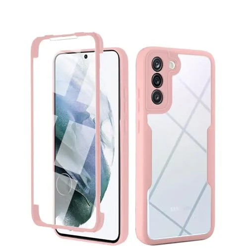 Grad Hülle Kompatibel mit Samsung Galaxy S22+ | Handyhülle mit eingebautem Displayschutz für Galaxy S22+ | Rosa 360