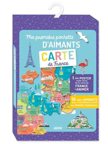 Carte de France: Avec 18 grands aimants et 1 poster