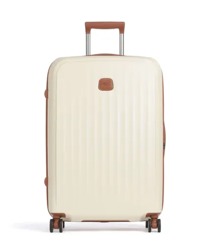 Bric's Taormina Trolley 69 cm Exp. Cream beige - Robuster Hartschalen-Trolley mit erweiterbarem Volumen von 77 auf 84 Liter. Durchdachte Inneneinteilung für optimale Ordnung und Komfort beim Reisen dank leiser Rollen und verstellbarem Teleskopgriff.