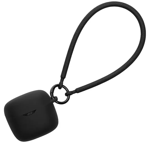 kwmobile Hülle kompatibel mit JBL Tune Flex Kopfhörer - Silikon Schutzhülle Etui Case Cover - mit Handschlaufe Schwarz