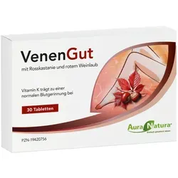 AuraNatura® VenenGut - Venen Kapseln mit Rosskastanien & Rotem Weinlaub - Pflanzliche Ergänzungsmittel zur Unterstützung der Venengesundheit. Enthält Rosskastanienextrakt und rotes Weinlaub für Wohlbefinden der Beine. Vegan, glutenfrei und laktosefrei – ideal für bewusste Ernährung.
