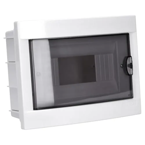 Verteilerschrank C125VK-90918008, weiß, rot, 08 Module