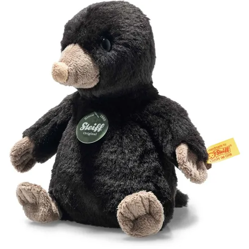 Steiff Diggy Maulwurf - 18 cm Kuscheltier, dunkelbraun und hochwertig verarbeitet für unbedenklichen Spielspaß