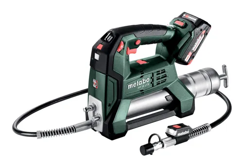 Metabo FP 18 LTX Akku-Fettpresse - 2 x 2 Ah Li-Ion, mobil und leistungsstark für präzises Schmieren