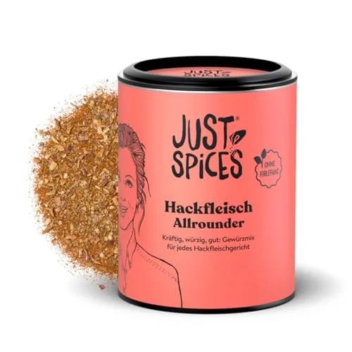 Just Spices Hackfleisch Allrounder I Würze Burger-Patties, Frikadellen, Chili und mehr I Gewürzdose, 55 g