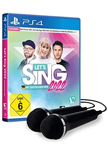 Let's Sing 2022 mit deutschen Hits [+ 2 Mics] - Spiele für PlayStation 4 - 35 neue Songs, inklusive Charthits und Klassikern, mit zwei hochwertigen USB-Mikrofonen für ein unvergessliches Karaoke-Erlebnis.