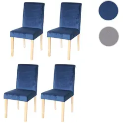 4er-Set Esszimmerstuhl Littau, petrol-blau - FSC-zertifizierte Stühle aus hochwertigem Samt, retro Design und bis zu 135 kg belastbar – ideal für stilvolle Esszimmer.