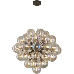 Produktbild Led-Hängeleuchte Portofino, Schwarzchrom, Metall, Glas, 300 cm, RoHS, LED-Leuchtmittel austauschbar, Lampen & Leuchten, Innenbeleuchtung, Leuchten nach Räumen, Esstischlampen