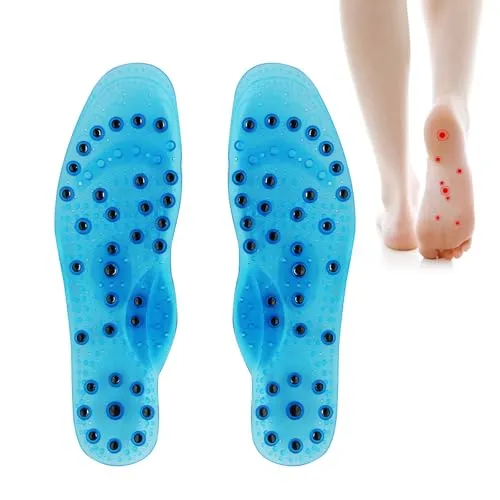 HASAIKA® Akupressur Einlegesohlen Magneten, Reflexologie Akupressur Einlagen, Magnetische Schuheinlagen Akupunktur, Magnetische Einlegesohlen Komfortmassage und Druckentlastung der Füße (41-45)