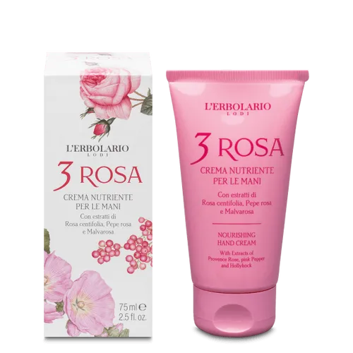 L'erbolario 3 Rosa Creme Seidige Für Hände 75ml