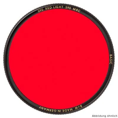 B+W ROT LEICHT 590 MRC BASIC 43mm - Farbfilter, ideal zur Reduzierung von Blautönen und Verbesserung der Farbkontraste in der Fotografie.