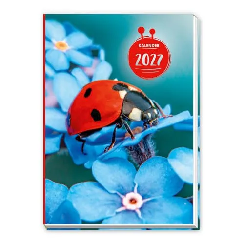 Trötsch Taschenkalender A7 Marienkäfer 2027: Mini-Terminkalender