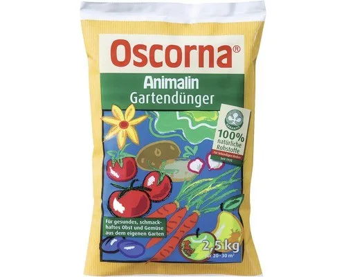 Oscorna Animalin Gartendünger 2,5 Kg Beutel - Organischer NPK-Dünger mit Langzeitwirkung, ideal für alle Gartenpflanzen, hergestellt in Deutschland.
