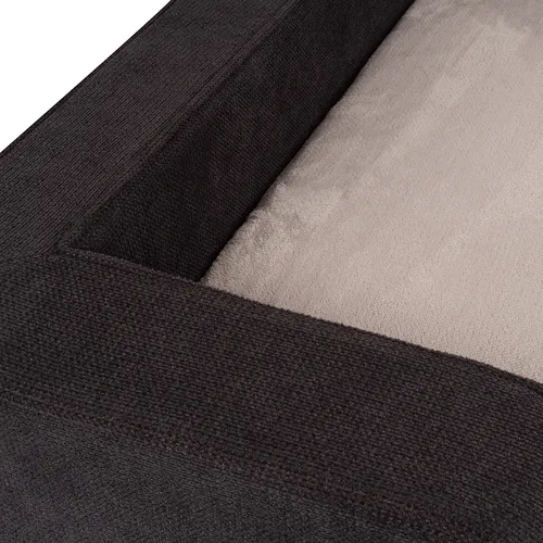 Knuffelwuff orthopädisches Hundebett Bellamy 100 x 80cm Schwarz - Hundebett mit 12cm orthopädischer Komfortliegefläche, wendbarem Kissen und abziehbaren, waschbaren Bezügen – ideal für den Komfort deines Hundes.