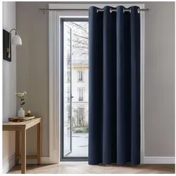 Deconovo Abdunklungsvorhang Dunkelblau 160x132 cm in blau von Deconovo