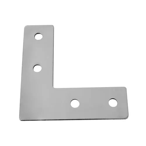 KLAK 30 Verbinderplatte - L 85x85mm für 30x30 Aluprofil - 4 Stück - Robuste und langlebige Verbindungsplatte aus verchromtem Stahl, ideal für stabile Profilverbindungen. Präzise Maße für optimale L-Verbindungen. Einfache Montage ohne zusätzliche Bohrungen.